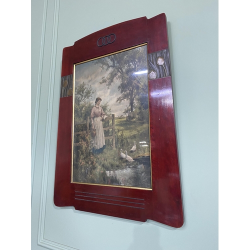 152 - Pair of Helen Allingham Woodland scenes coloured prints and Art Nouveau mahogany frames {87 cm H x 6... 