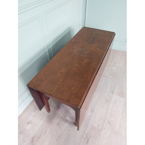 171 - Country Horse Georgian oak drop leaf table with two drawers raised on square legs {73 cm H x 142 cm ... 