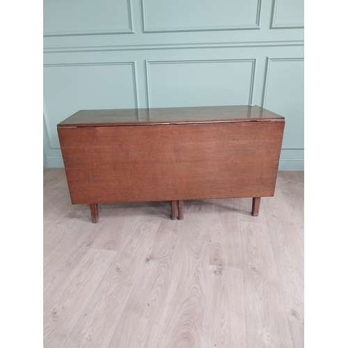 171 - Country Horse Georgian oak drop leaf table with two drawers raised on square legs {73 cm H x 142 cm ... 