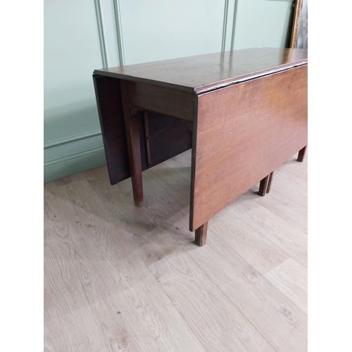 171 - Country Horse Georgian oak drop leaf table with two drawers raised on square legs {73 cm H x 142 cm ... 