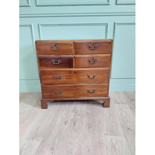 176 - Good quality 19th C. mahogany bachelors chest of drawers with four short drawers over two short draw... 