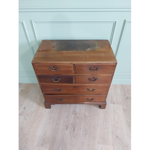 176 - Good quality 19th C. mahogany bachelors chest of drawers with four short drawers over two short draw... 