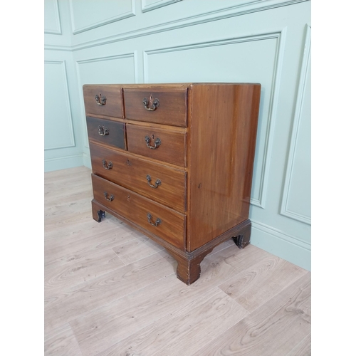 176 - Good quality 19th C. mahogany bachelors chest of drawers with four short drawers over two short draw... 