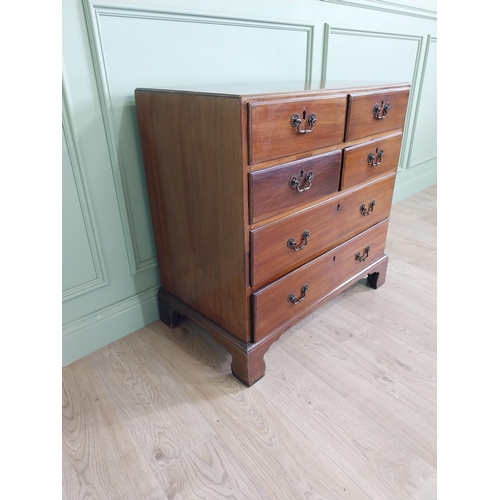 176 - Good quality 19th C. mahogany bachelors chest of drawers with four short drawers over two short draw... 