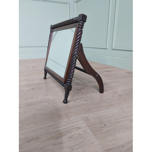 187 - Good quality Regency mahogany dressing table mirror with spiral decoration. {49 cm H x 53 cm W x 31 ... 