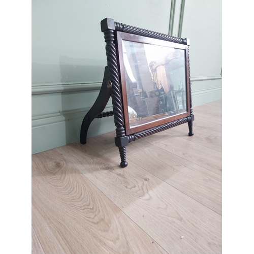 187 - Good quality Regency mahogany dressing table mirror with spiral decoration. {49 cm H x 53 cm W x 31 ... 