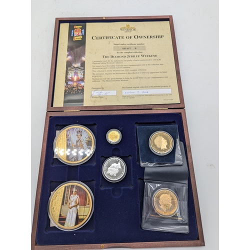 1910 - Boxed collection 2012 The Diamond Jubilee Weekend with six comerative coins