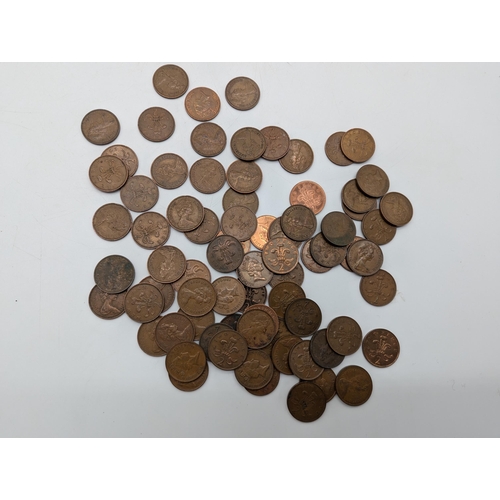 1911 - Collection of approx. one hundred and twenty five English 2p coins