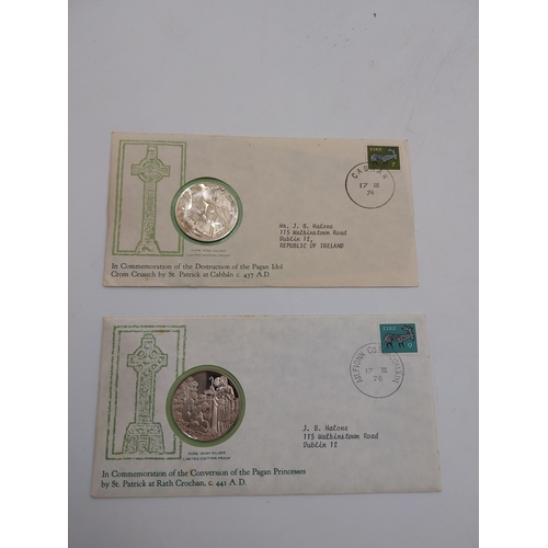 1914 - Two Pure Irish Silver limited edition Commerative St Patrick coins