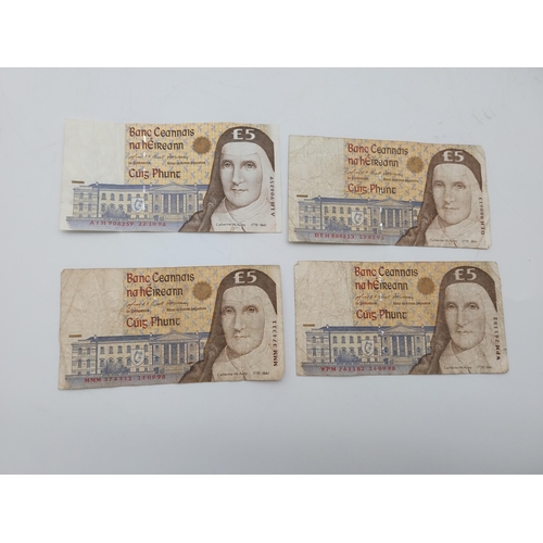 1920 - Four �5 punt notes (Dates: 1995/1996/1998)