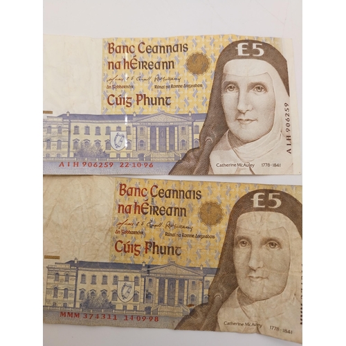 1920 - Four �5 punt notes (Dates: 1995/1996/1998)