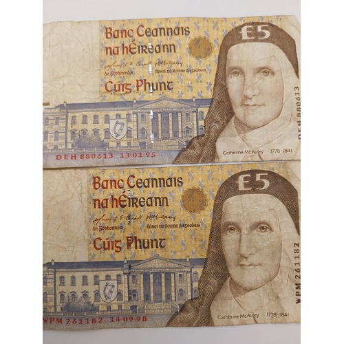 1920 - Four �5 punt notes (Dates: 1995/1996/1998)