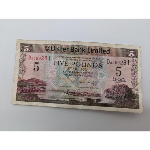 1928 - Ulster Bank Limited �5 note (Date: 041/07/2007)