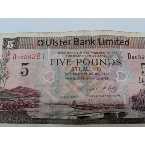 1928 - Ulster Bank Limited �5 note (Date: 041/07/2007)