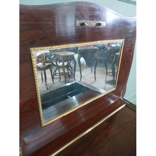 20 - Exceptional quality 19th C. Louis Revival inlaid kingwood sewing table with fitted interior, single ... 