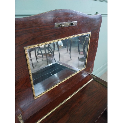 20 - Exceptional quality 19th C. Louis Revival inlaid kingwood sewing table with fitted interior, single ... 