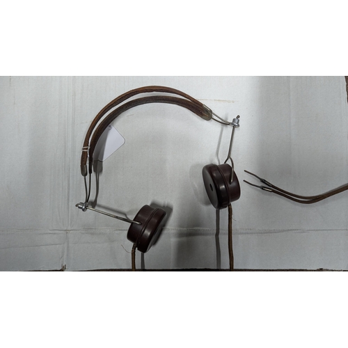 2002 - Pair of BTH BBC bakelite crystal radio operator headphones