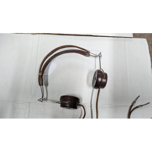 2002 - Pair of BTH BBC bakelite crystal radio operator headphones