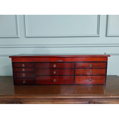 215 - Exceptional quality Regency mahogany collectors cabinet {31 cm H x 97 cm W x 26 cm D}.