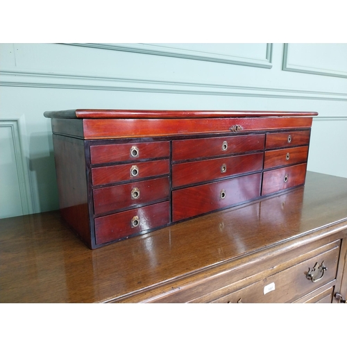 215 - Exceptional quality Regency mahogany collectors cabinet {31 cm H x 97 cm W x 26 cm D}.