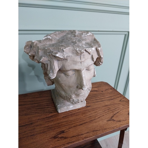 226 - 19th C. plaster bust of Christ {35 cm H x 30 cm W x 30 cm D}.