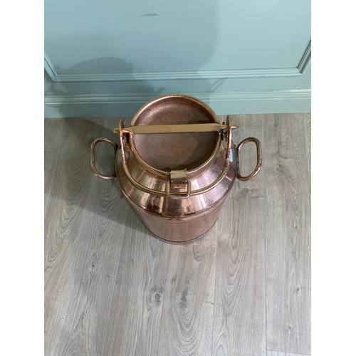 239 - Copper creamery can {60 cm H x 46 cm W x 37 cm D}.