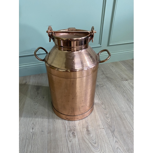 239 - Copper creamery can {60 cm H x 46 cm W x 37 cm D}.