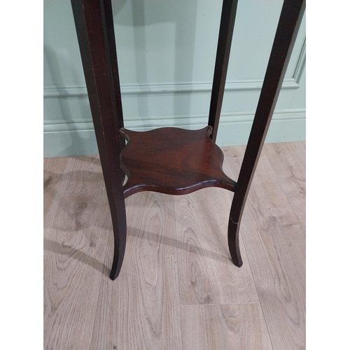 245 - Edwardian mahogany jardiniere with original brass liner. {98 cm H x 33 cm W x 33 cm D}.