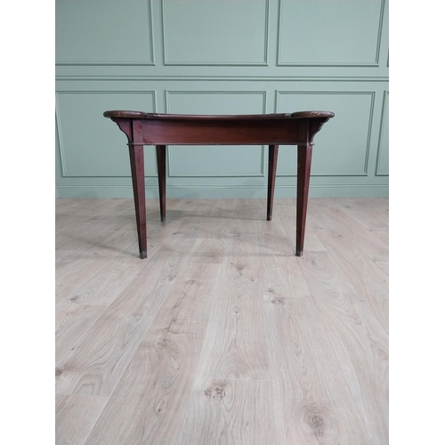 248 - Irish Georgian mahogany games table raised on square tapered legs {73 cm H x 105 cm W x 105 cm D}.