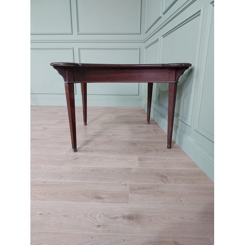 248 - Irish Georgian mahogany games table raised on square tapered legs {73 cm H x 105 cm W x 105 cm D}.