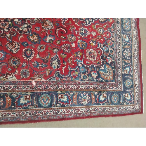 259 - Decorative Persian carpet square {362 cm L x 240 cm W}.