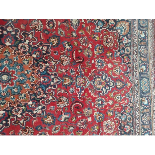 259 - Decorative Persian carpet square {362 cm L x 240 cm W}.