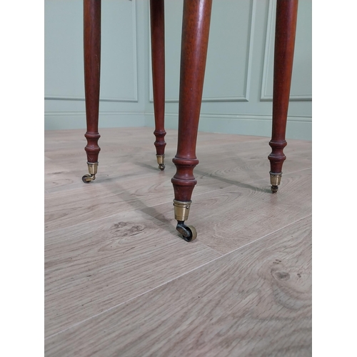 260 - Georgian mahogany cutlery and plate table raised on turned legs and castors {68 cm H x 54 cm W x 34 ... 