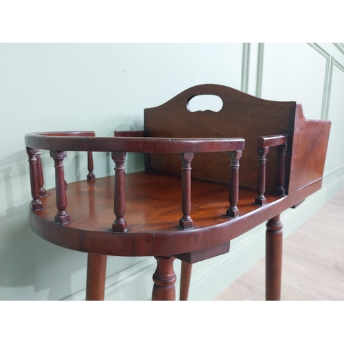 260 - Georgian mahogany cutlery and plate table raised on turned legs and castors {68 cm H x 54 cm W x 34 ... 