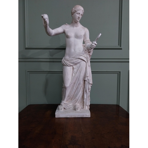 263 - Early 20th C. plaster statue of Venus {89 cm H x 41 cm W x 34 cm D}.