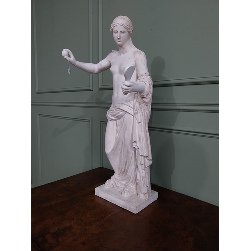 263 - Early 20th C. plaster statue of Venus {89 cm H x 41 cm W x 34 cm D}.