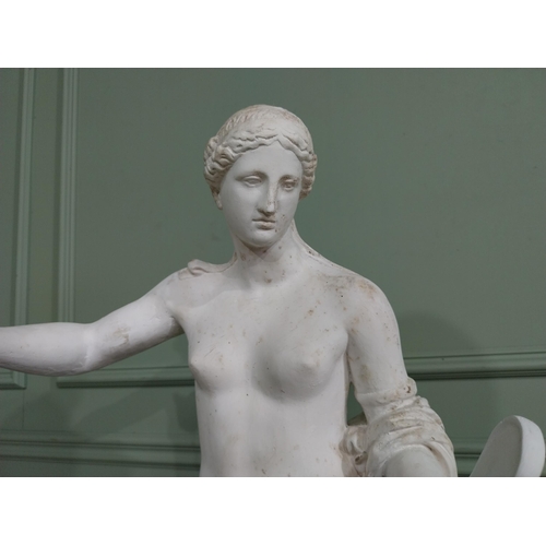 263 - Early 20th C. plaster statue of Venus {89 cm H x 41 cm W x 34 cm D}.