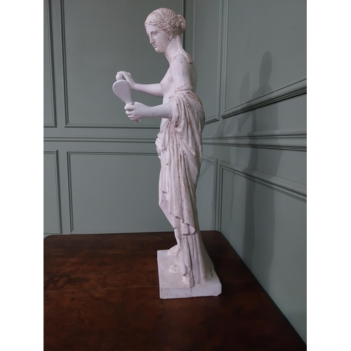 263 - Early 20th C. plaster statue of Venus {89 cm H x 41 cm W x 34 cm D}.