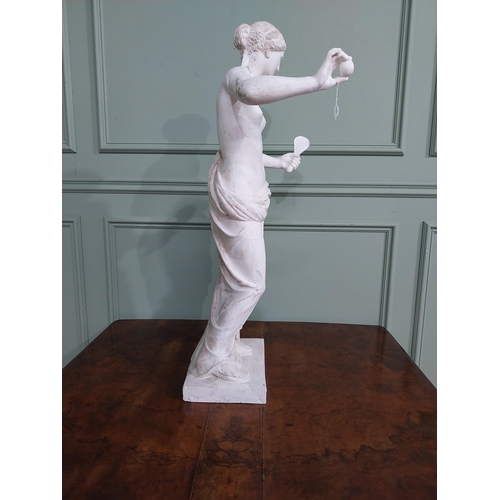 263 - Early 20th C. plaster statue of Venus {89 cm H x 41 cm W x 34 cm D}.