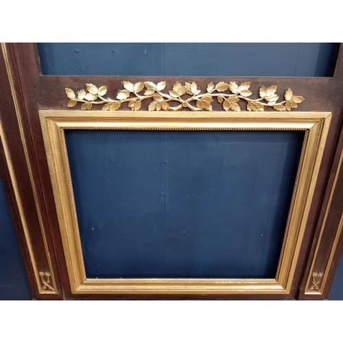 27 - 19th C ornate French panel gilt frame with gold leaf embellishments and floral motifs {H 183cm x W 1... 