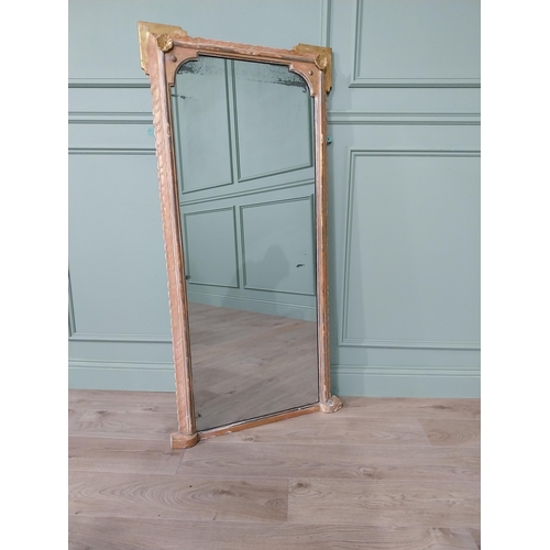 301 - 19th C. giltwood pier mirror {141 cm H x 72 cm W}.