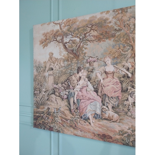 304 - Early 20th C. French tapestry depicting figural group {128 cm H x 163 cm W}.