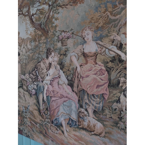 304 - Early 20th C. French tapestry depicting figural group {128 cm H x 163 cm W}.