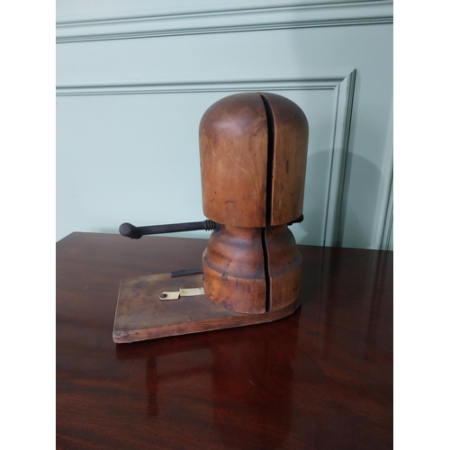 308 - Early 20th C. walnut hat stretcher {34 cm H x 31 cm W x 17 cm D}.