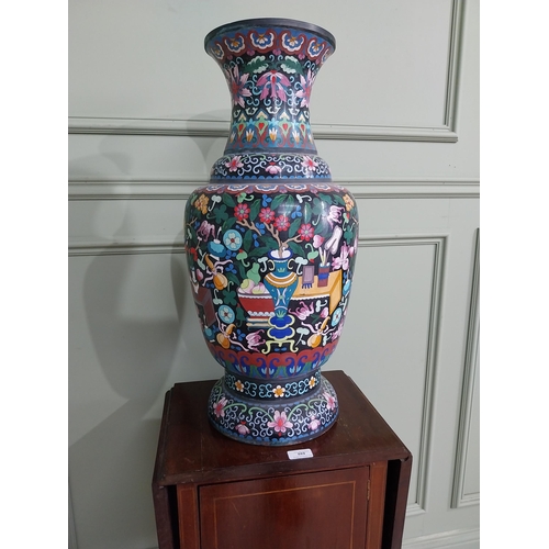 330 - Large oriental cloisonne vase. {64 cm H x 30 cm Dia.}.