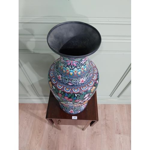 330 - Large oriental cloisonne vase. {64 cm H x 30 cm Dia.}.