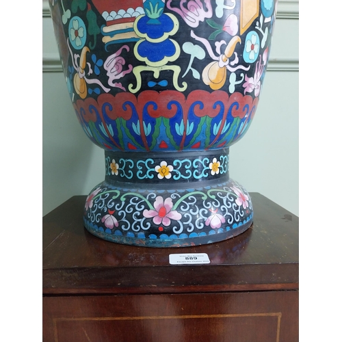 330 - Large oriental cloisonne vase. {64 cm H x 30 cm Dia.}.