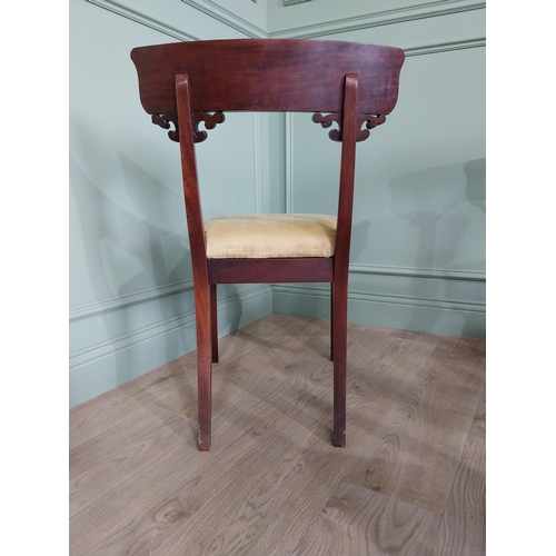 339 - Set of six good quality Regency mahogany dining chairs with upholstered seats {83 cm H x 42 cm W x 5... 