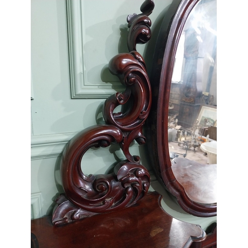 356 - Victorian mahogany Dutchess dressing table with mirrored back flanked by six drawers over short draw... 