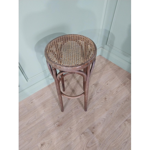 364 - Edwardian bentwood bar - cafe - pub - kitchen stool {80 cm H x 38 cm Dia.}.